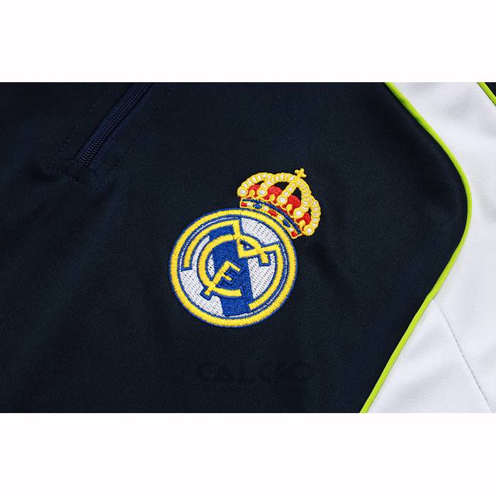 Tuta da Track di Felpa Real Madrid Bambino 2025-2026 Nero Bianco